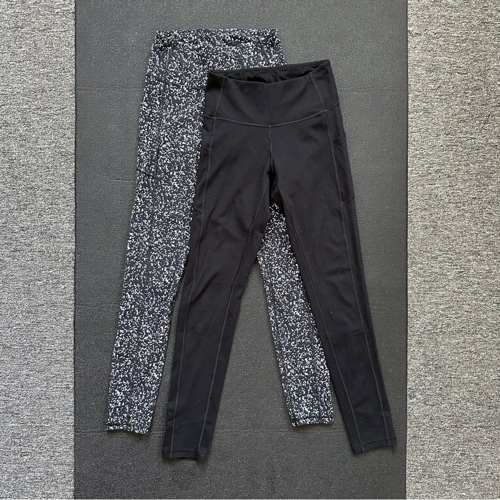 Lot Of 2 Black Heath Yoga Athletic Leggings Pants Women’s Size XS